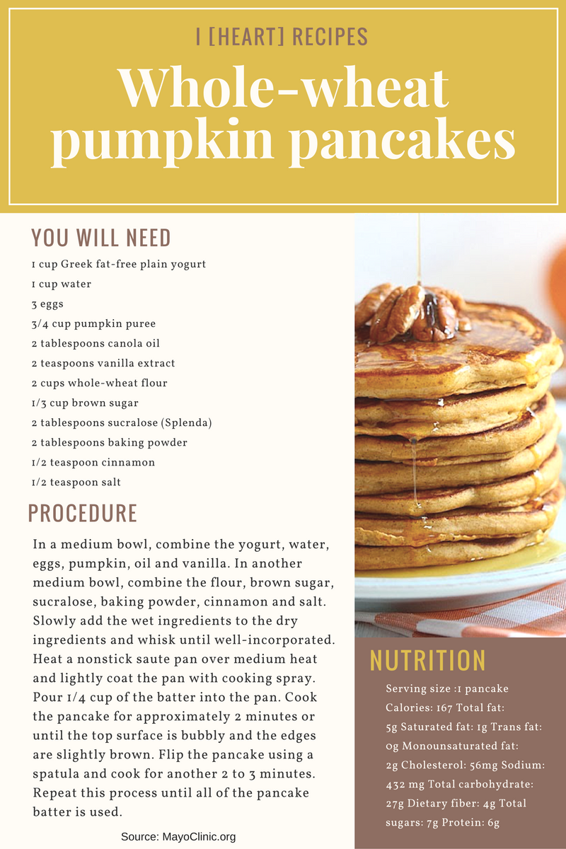 Whole-wheat pumpkin pancakes