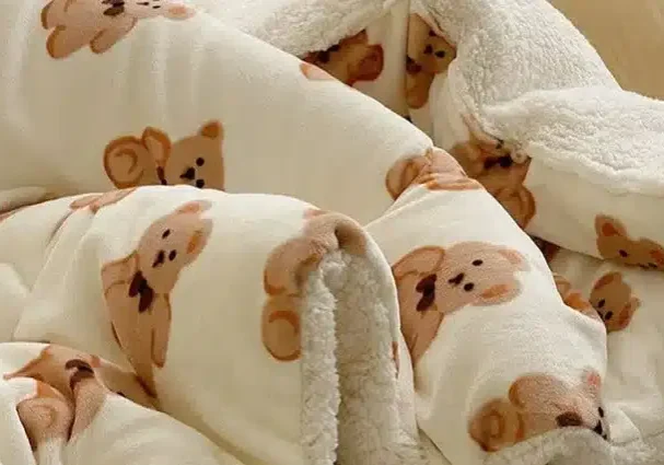 Peach Orange Teddy Fleece Blankets 867393